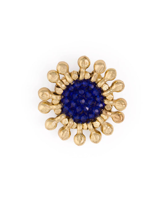 Johannah Crystal Brooch Cobalt