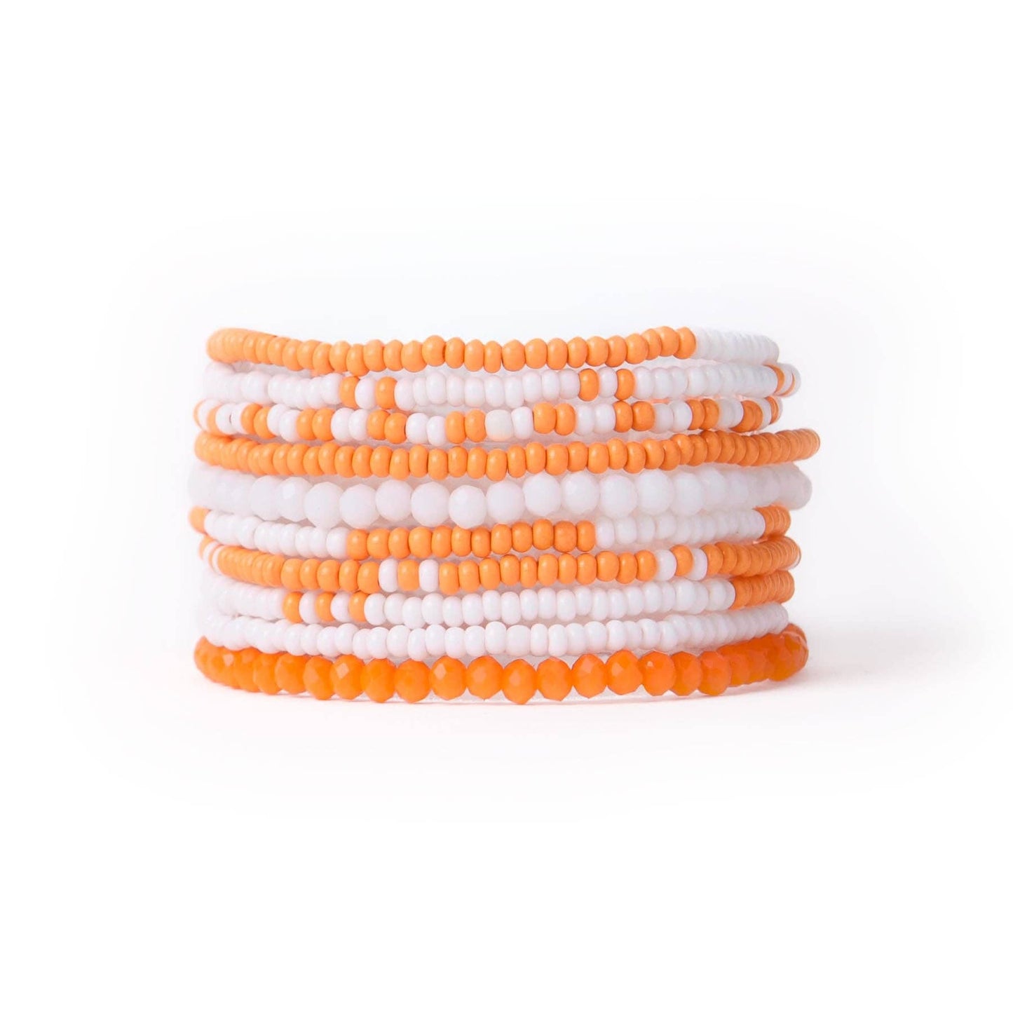 Game Day Beaded 10 Strand Stretch Bracelet Set
