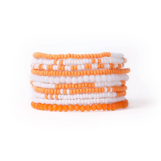 Game Day Beaded 10 Strand Stretch Bracelet Set