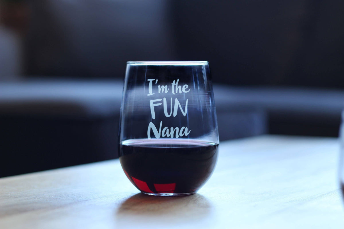 Fun Grandma Stemless Wine Glass