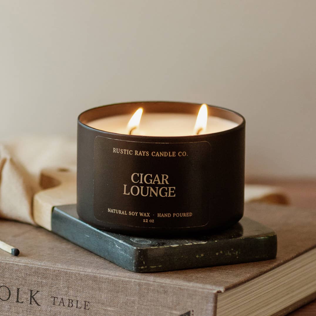 Cigar Lounge 12 oz Soy Candle