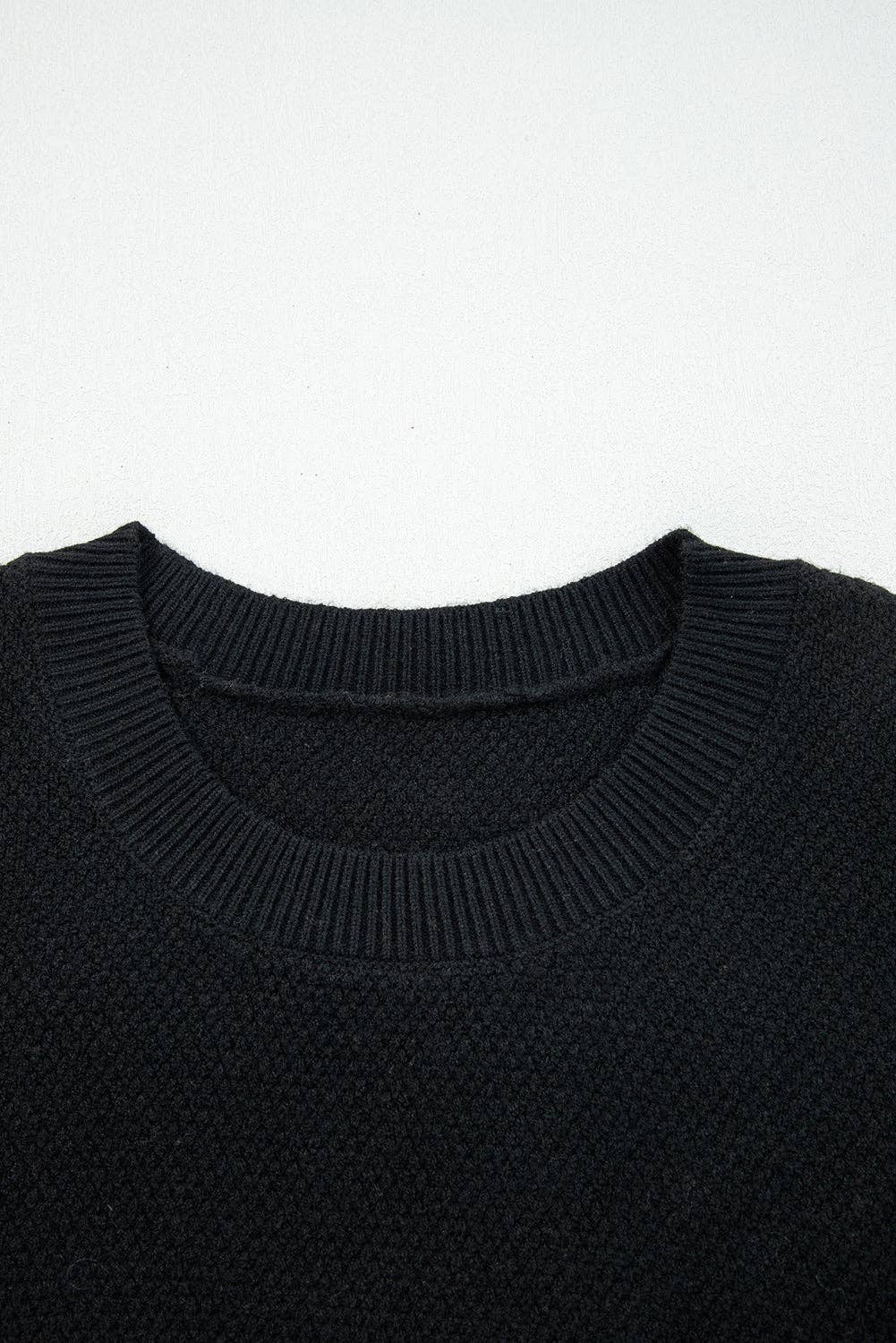 Color Block Knit Striped Sleeve Detail Casual Sweater