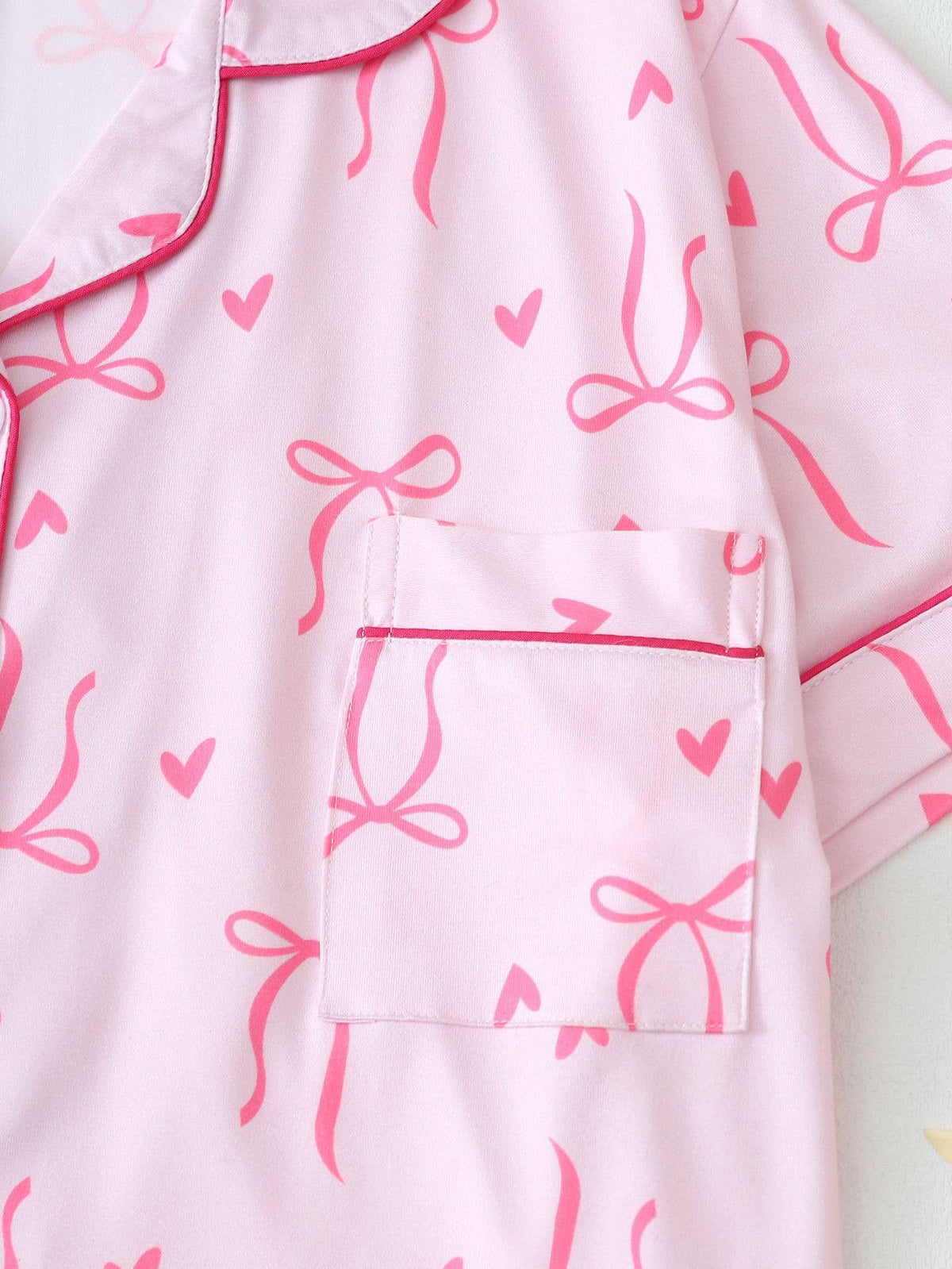 Cozy Cute Bows Prints Pajamas Set