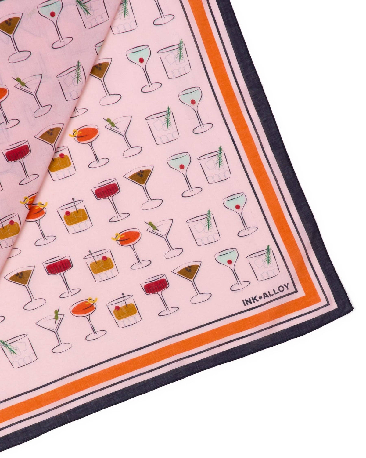 Olivia Square Scarf Cocktail Print 36x36