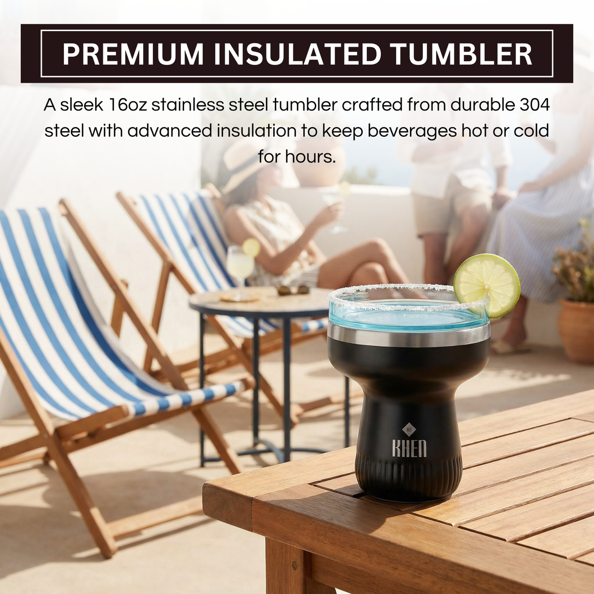 Double Wall Insulated Margarita Tumbler - Carbon