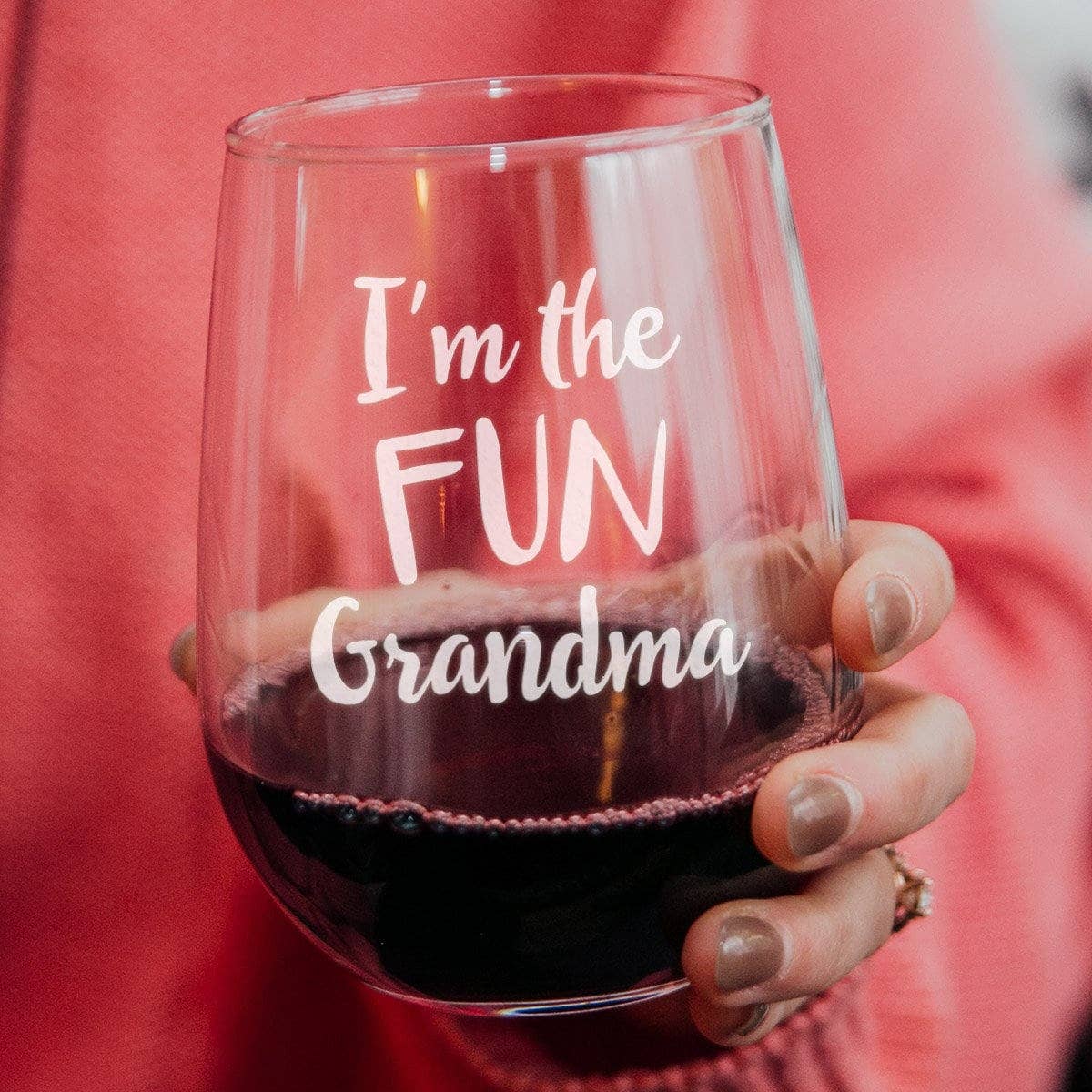 Fun Grandma Stemless Wine Glass