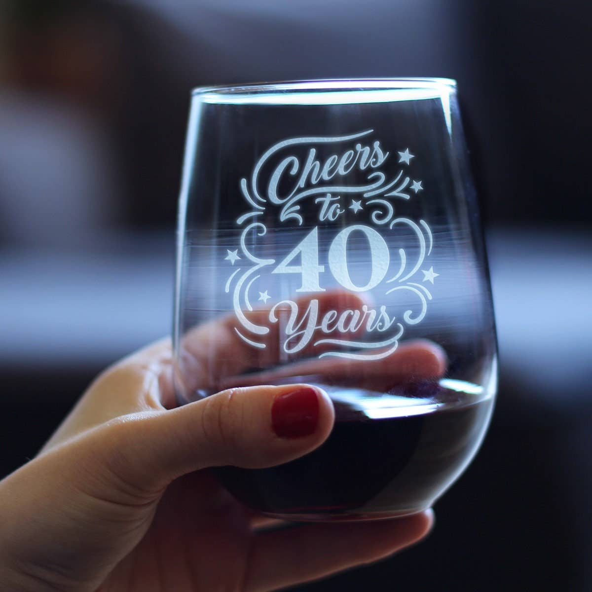 Cheers Anniversary Stemless Wine Glass