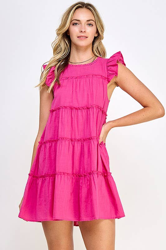 Sleeveless Ruffle Tiered Babydoll Dress 5155IMD