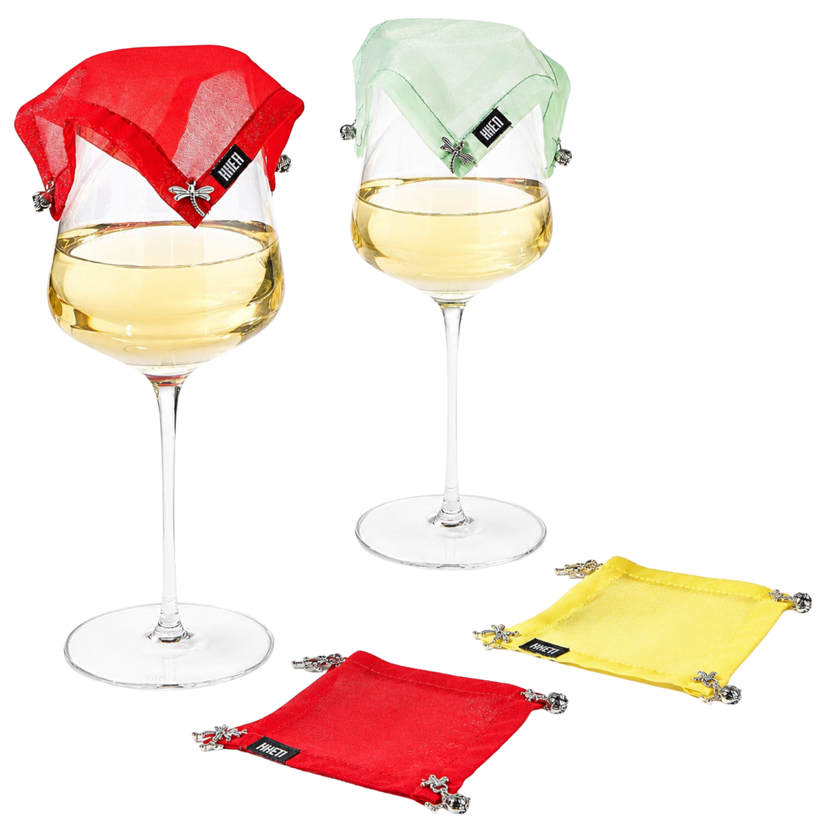 Weighted Outdoor Wine Glass Covers - Set of 4