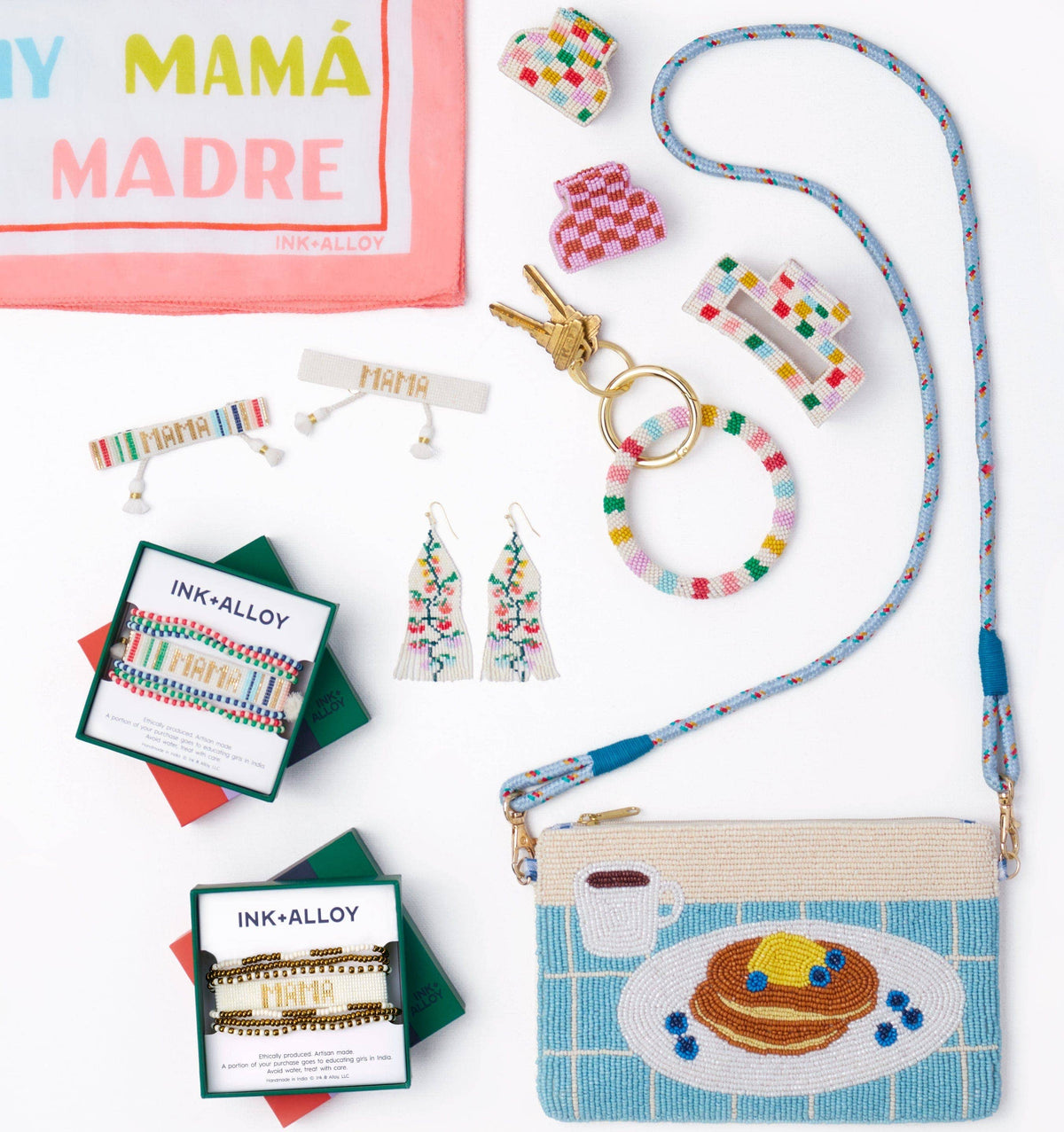 Sage + Gabby Mama Bracelet Stack Ivory + Gold