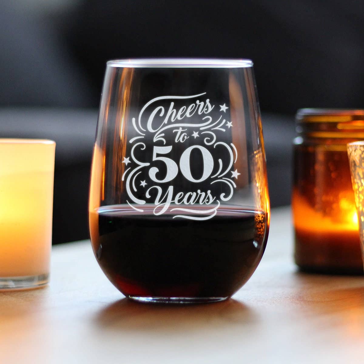Cheers Anniversary Stemless Wine Glass