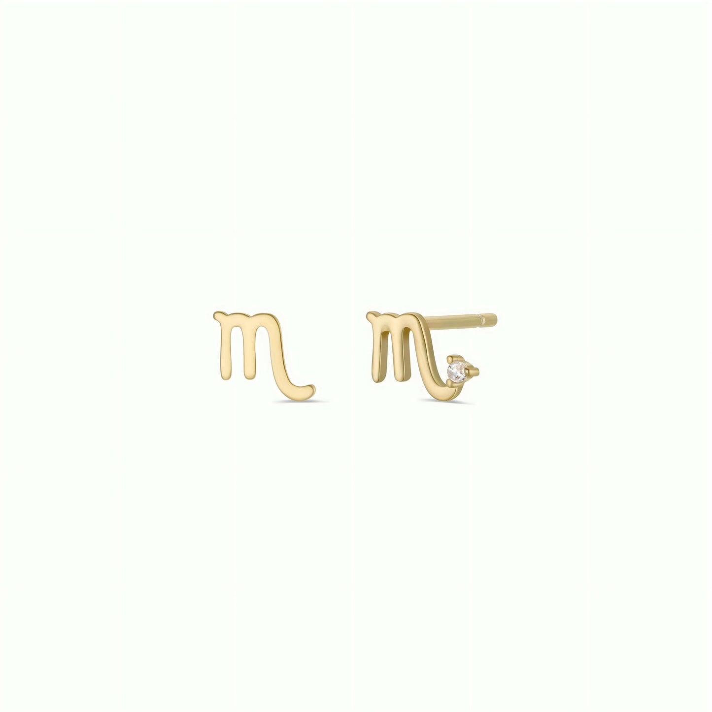Zodiac Gold Earrings - Scorpio