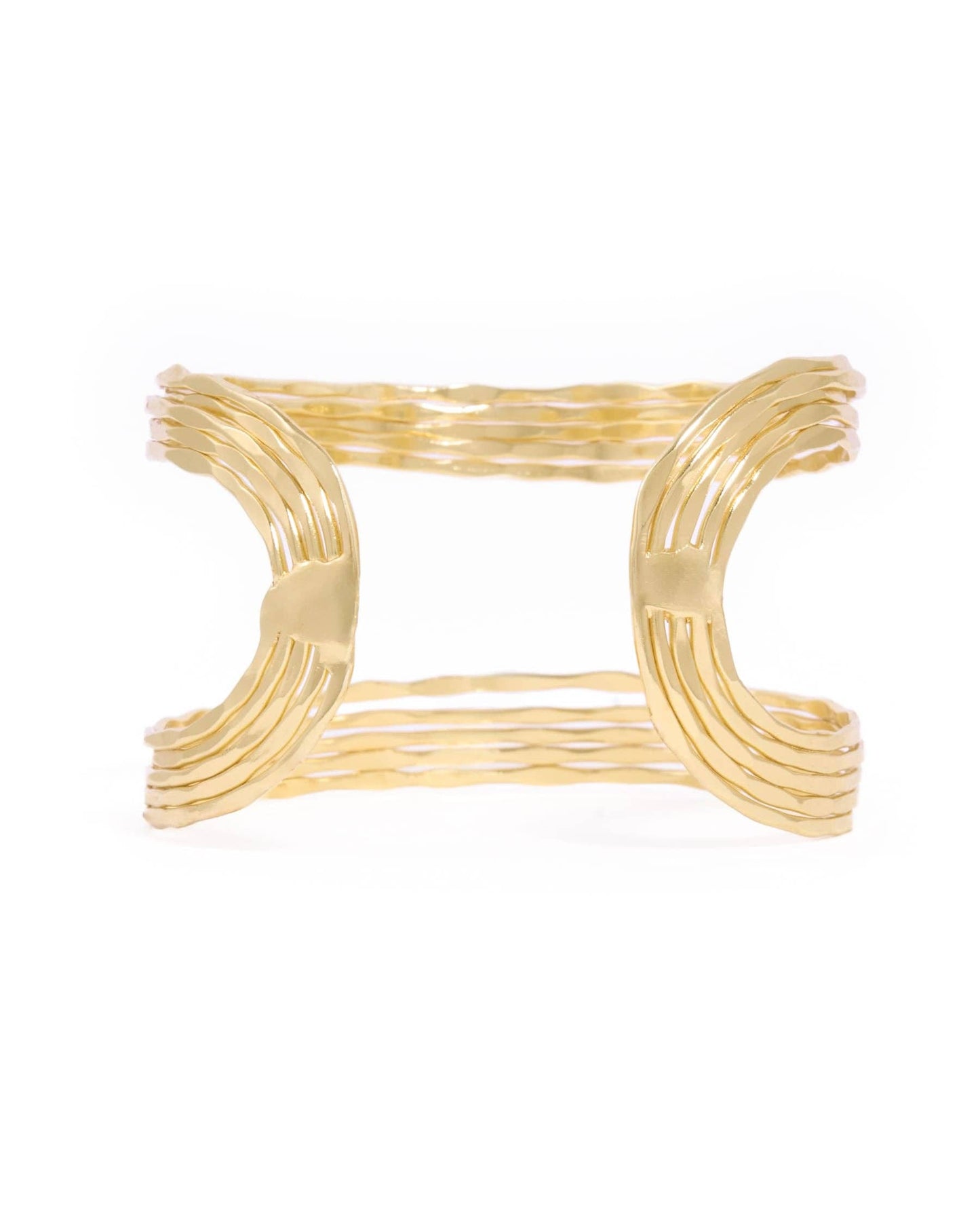 Louisa Open Wave Cuff Brass
