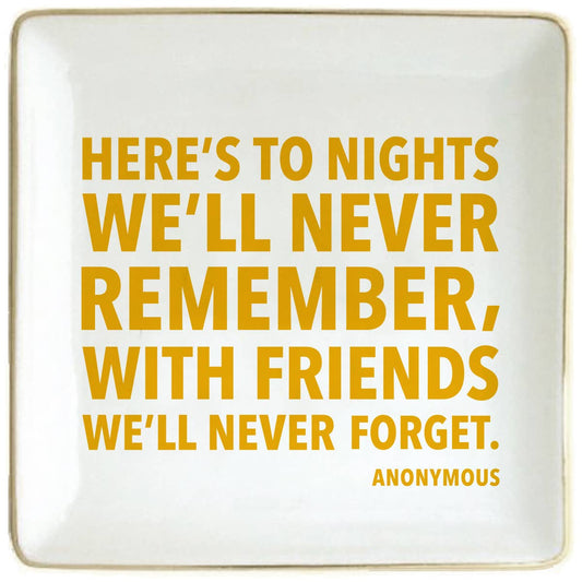 Ceramic Trinket Tray | To Nights We'll Never Remember