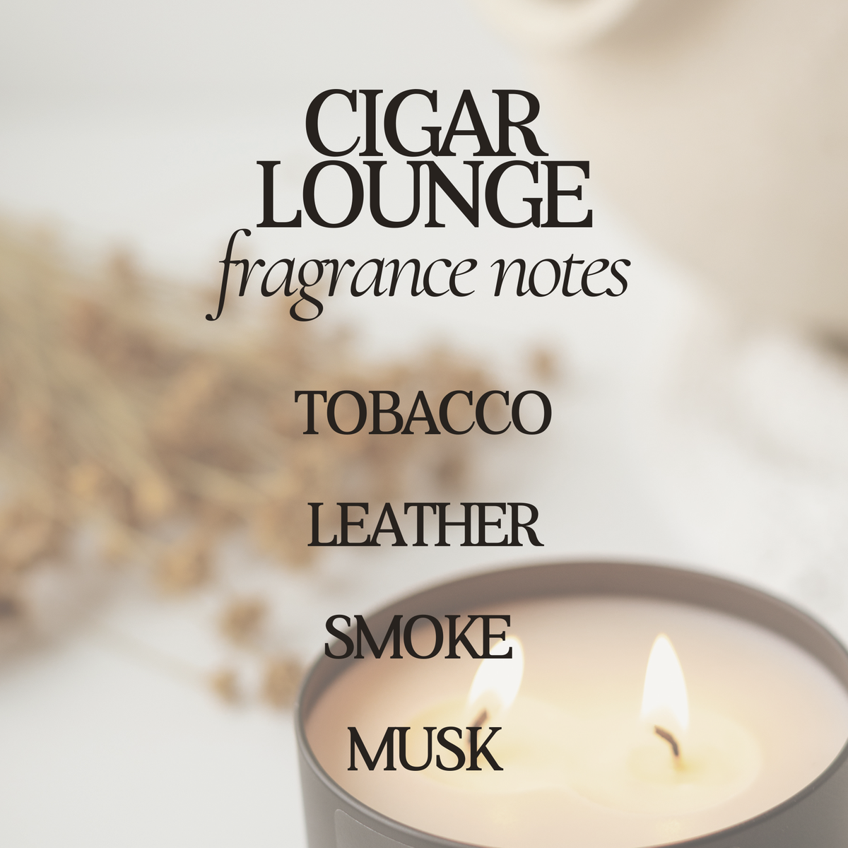 Cigar Lounge 12 oz Soy Candle