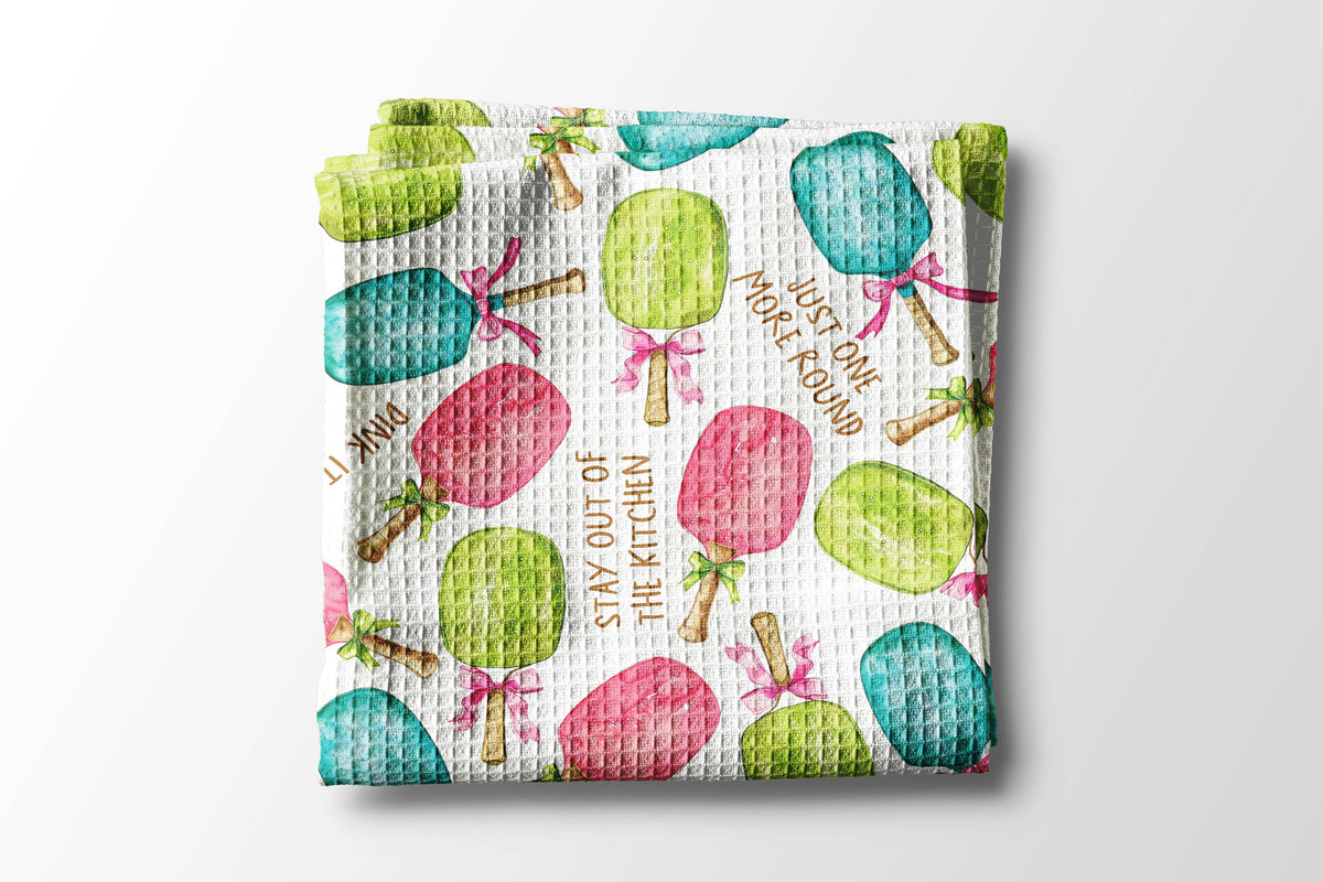 Pickleball Paddle Court Kitchen Towel