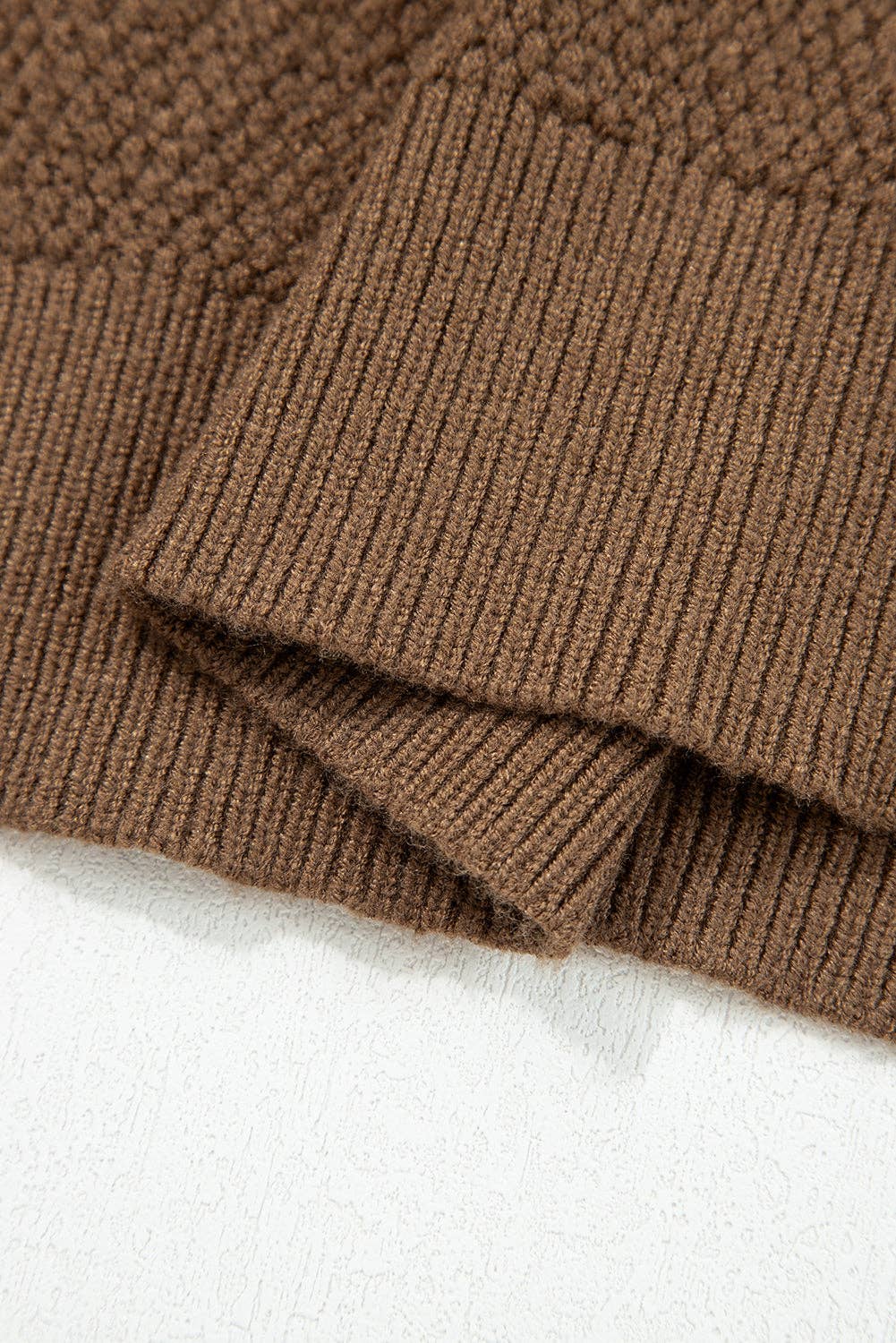 Color Block Knit Striped Sleeve Detail Casual Sweater