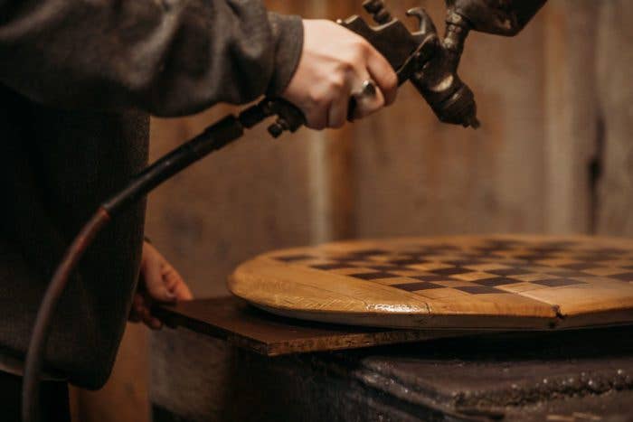 Whiskey Barrel Head Chessboard Set