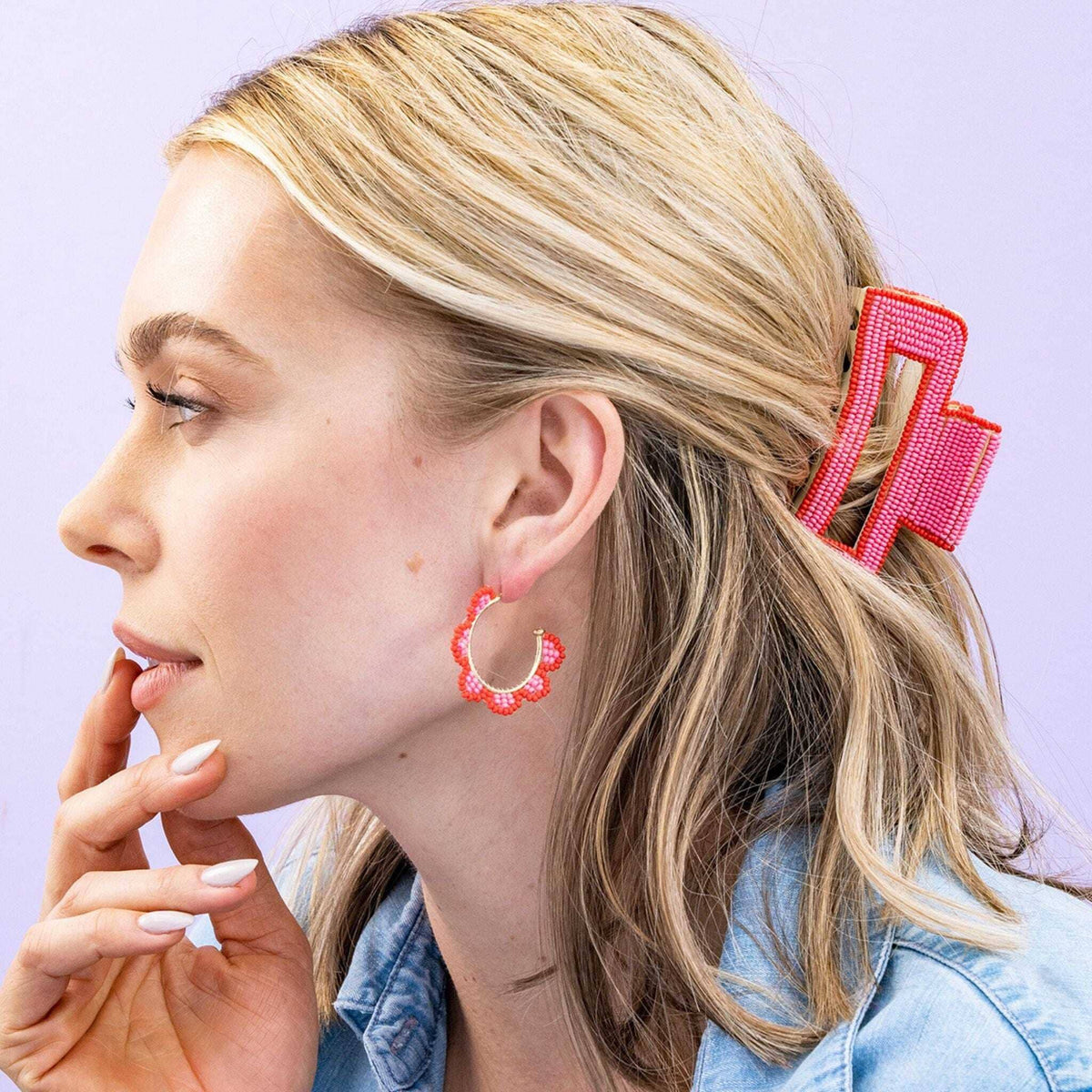 Lola Piped Edge Claw Clip
