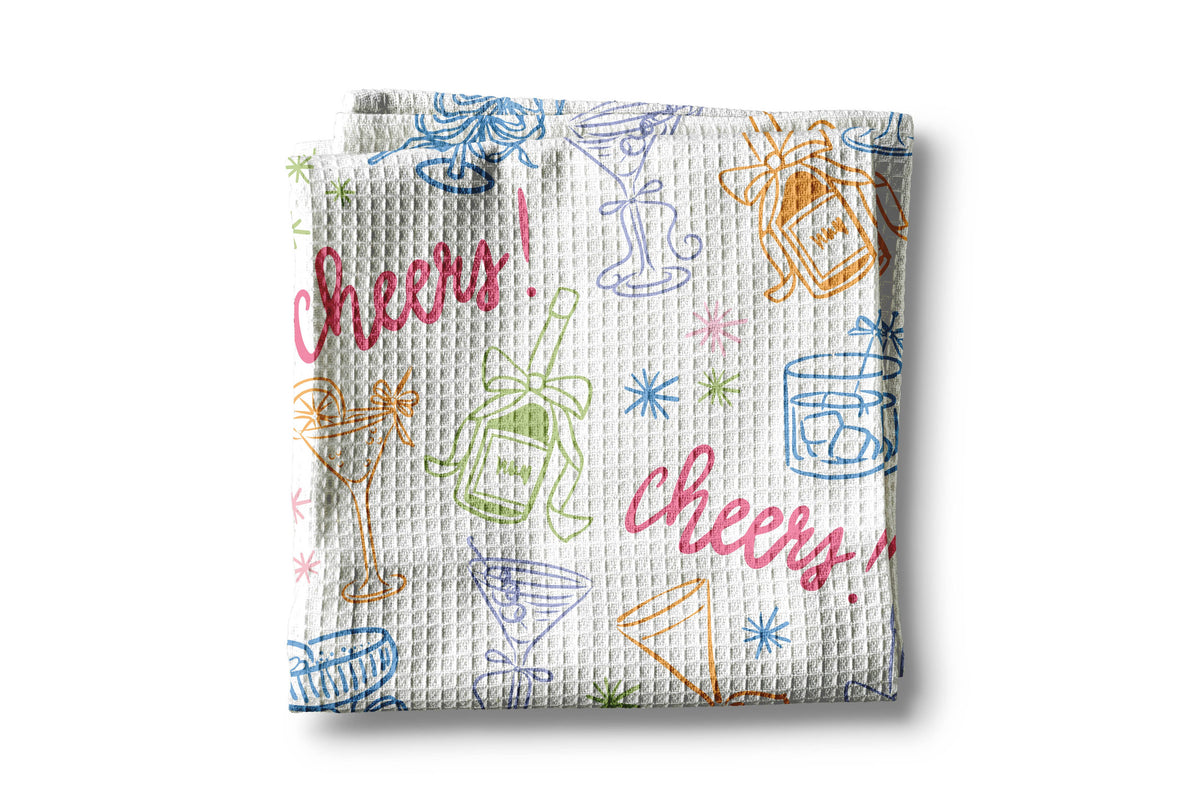 Cheers Cocktail Kitchen Towel