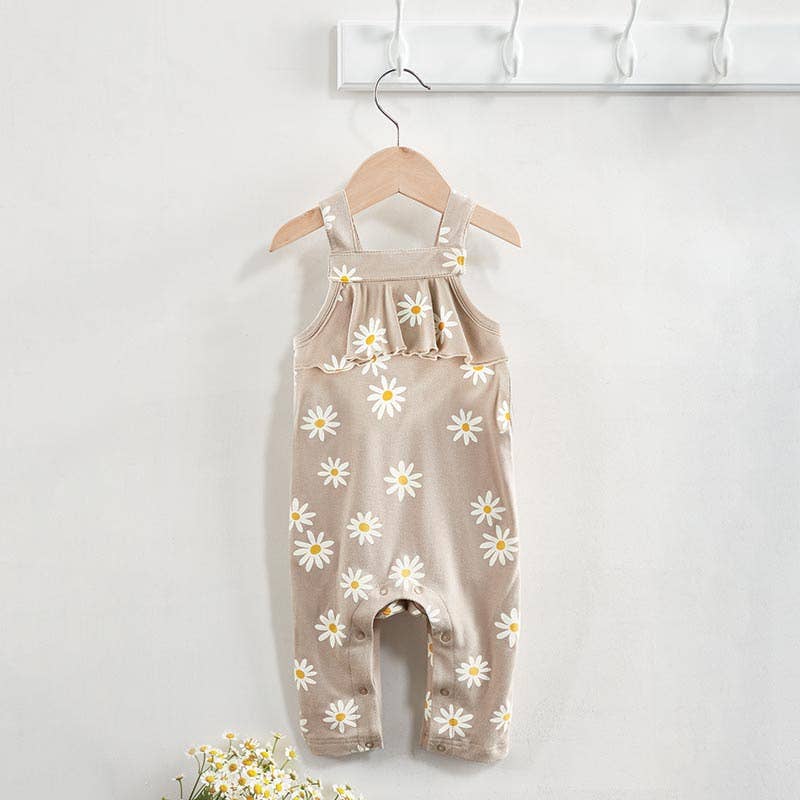Overall Ruffle Romper - Daisy