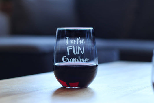 Fun Grandma Stemless Wine Glass