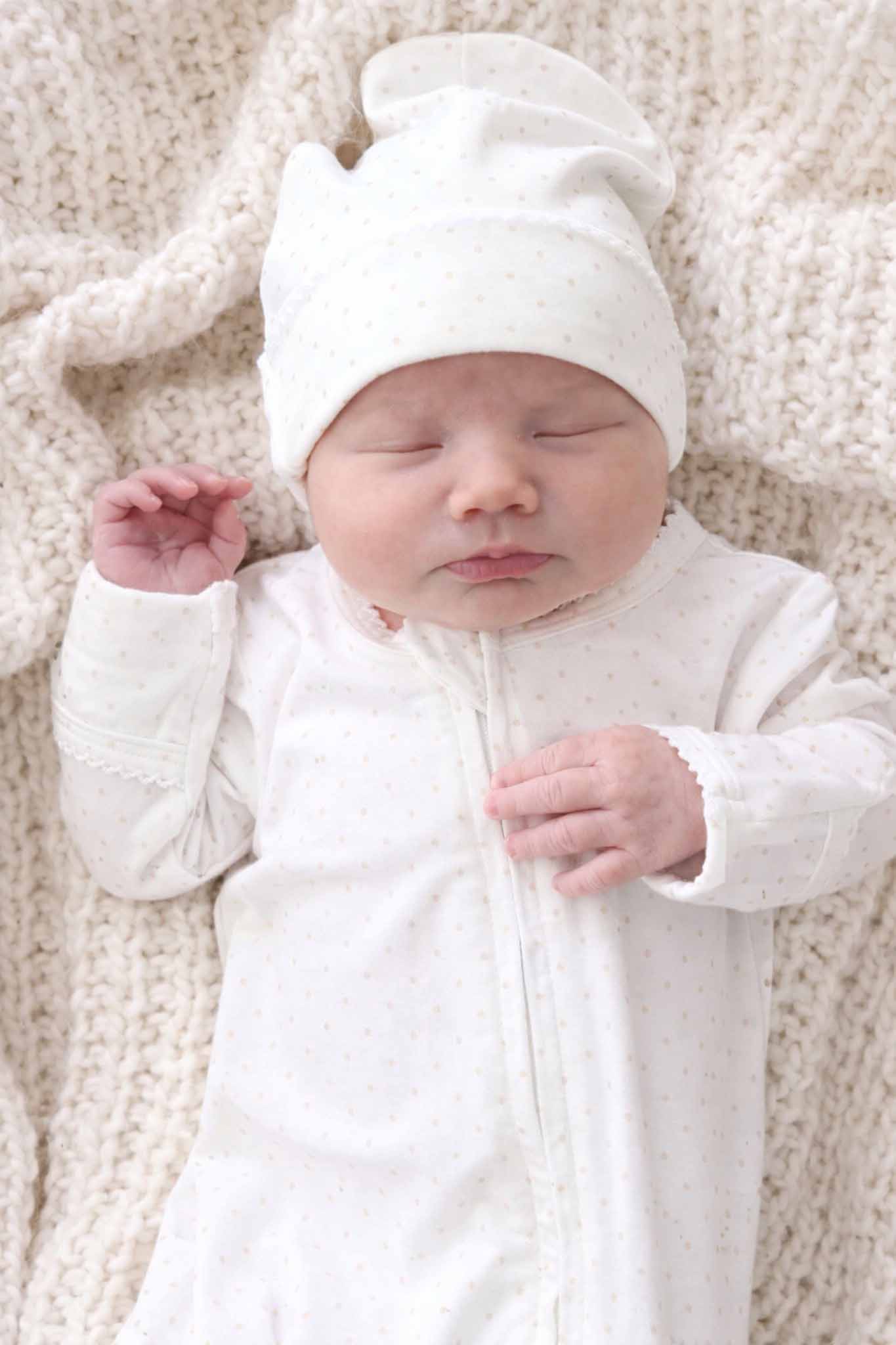 Picot Trim Bamboo Zipper Footie (Wholesale)