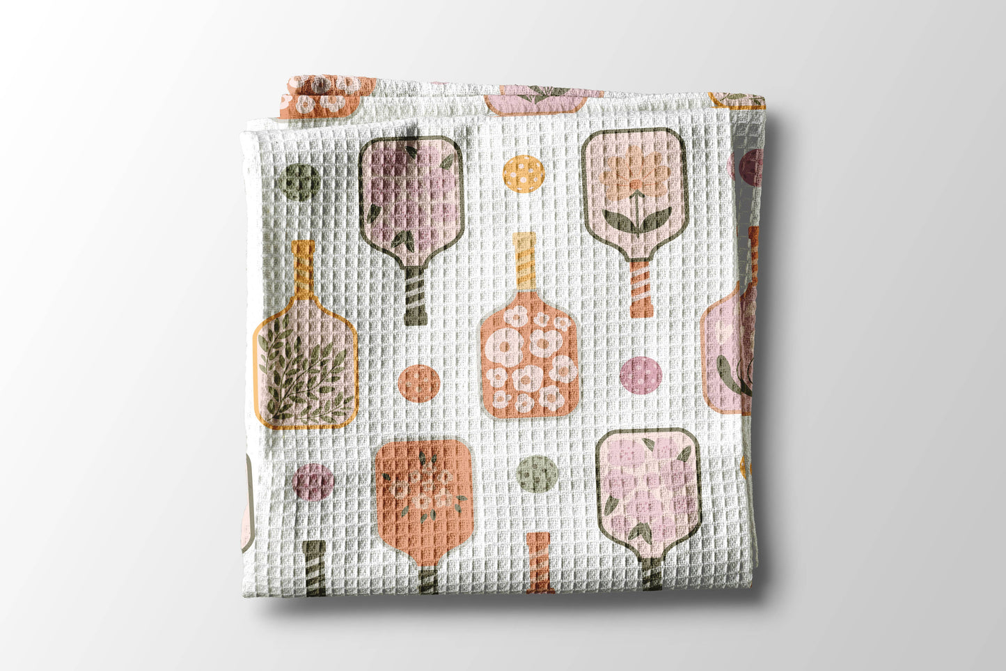 Pickleball Floral Kitchen Towel