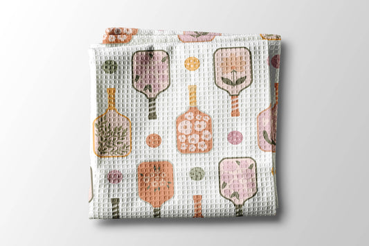 Pickleball Floral Kitchen Towel