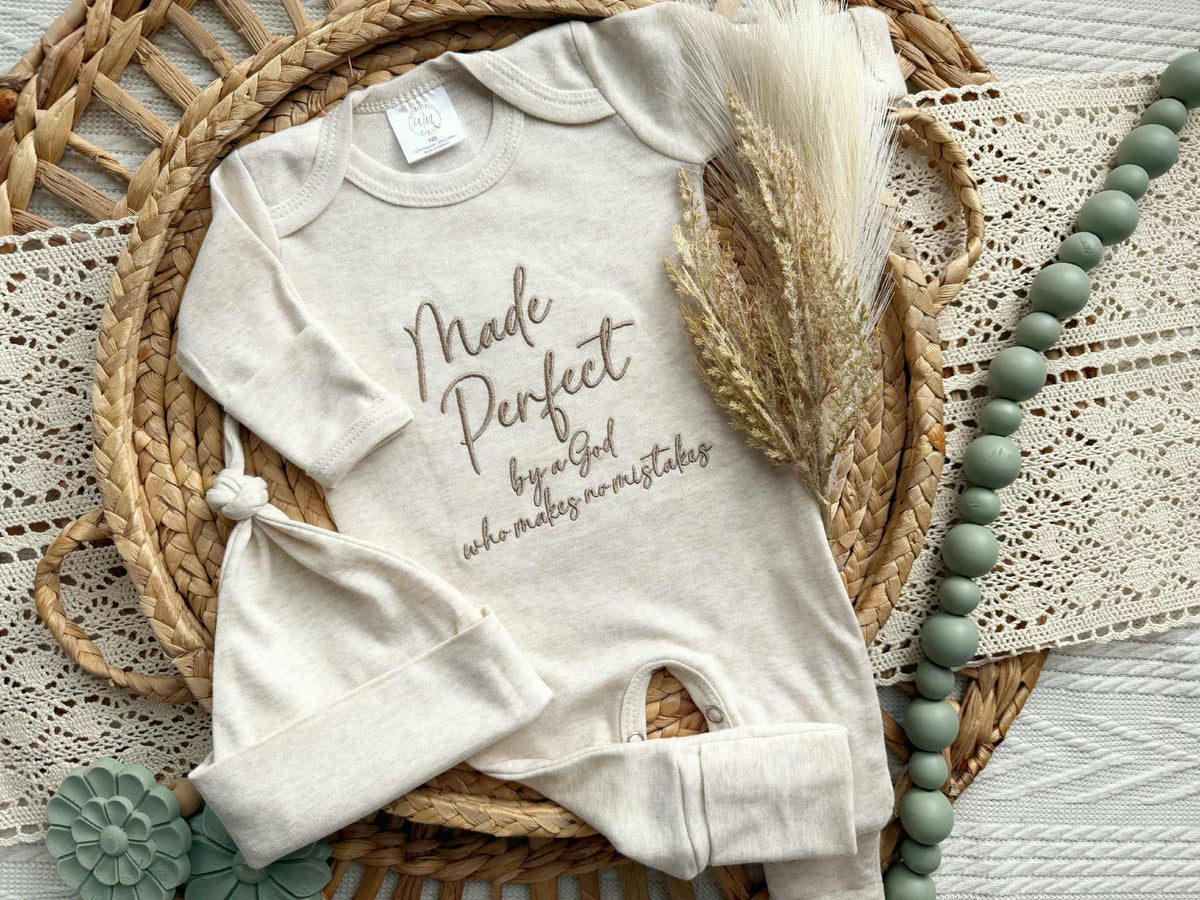 Baby Romper | Made Perfect - Taupe/Oatmeal
