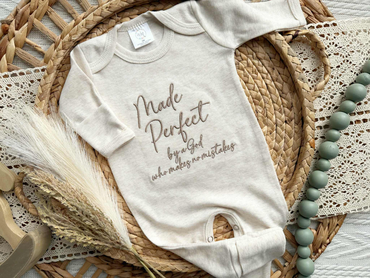 Baby Romper | Made Perfect - Taupe/Oatmeal