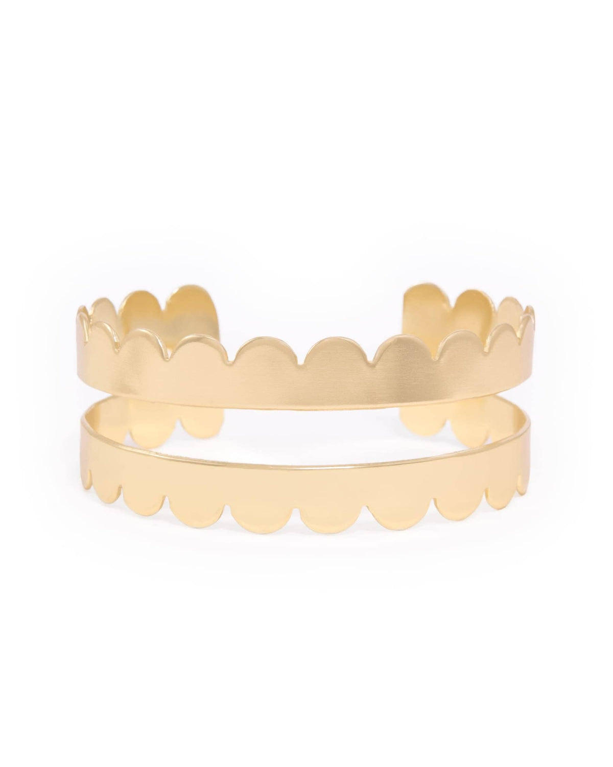 Remi Scalloped Edge Cuff Brass