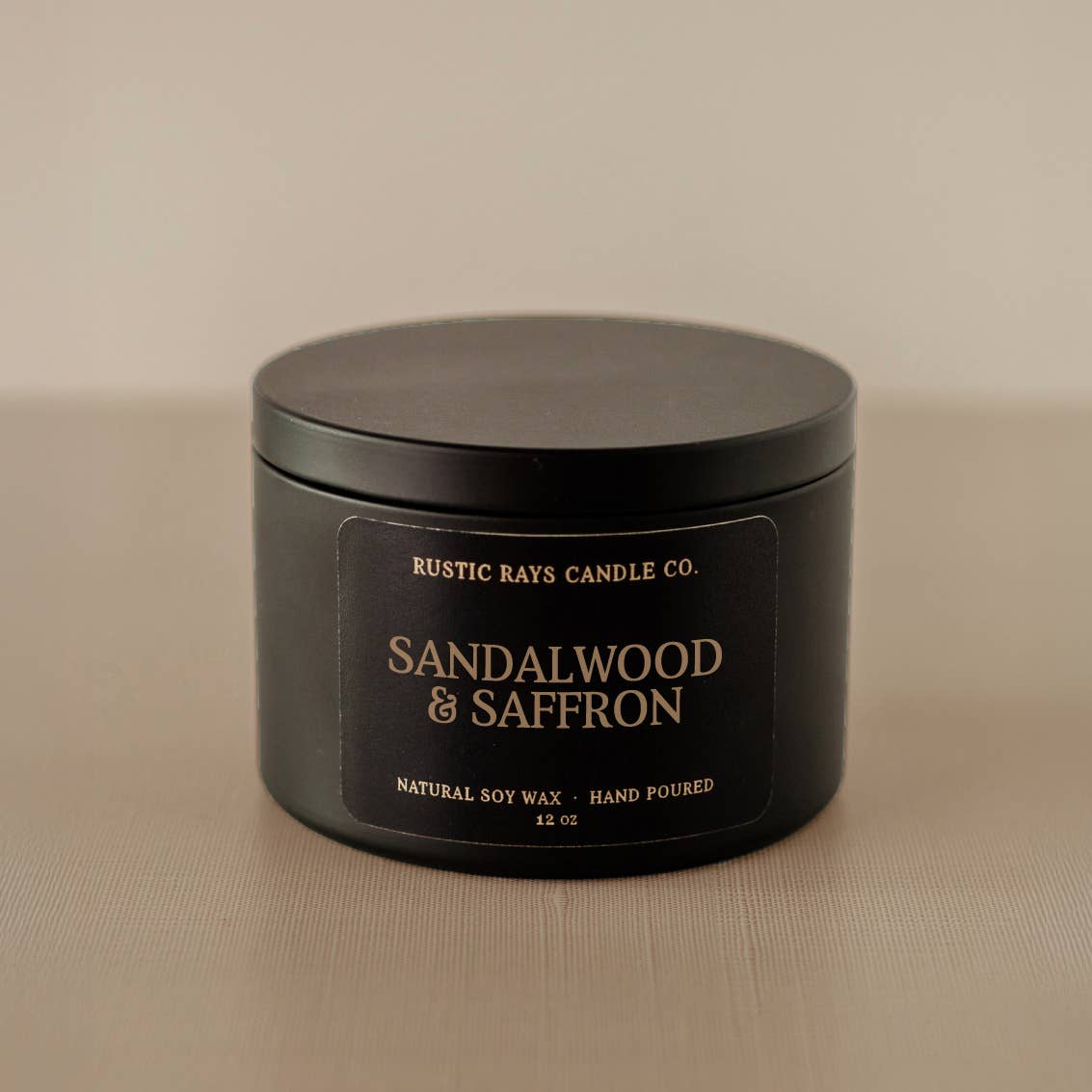 Sandalwood & Saffron 12 oz Soy Candle
