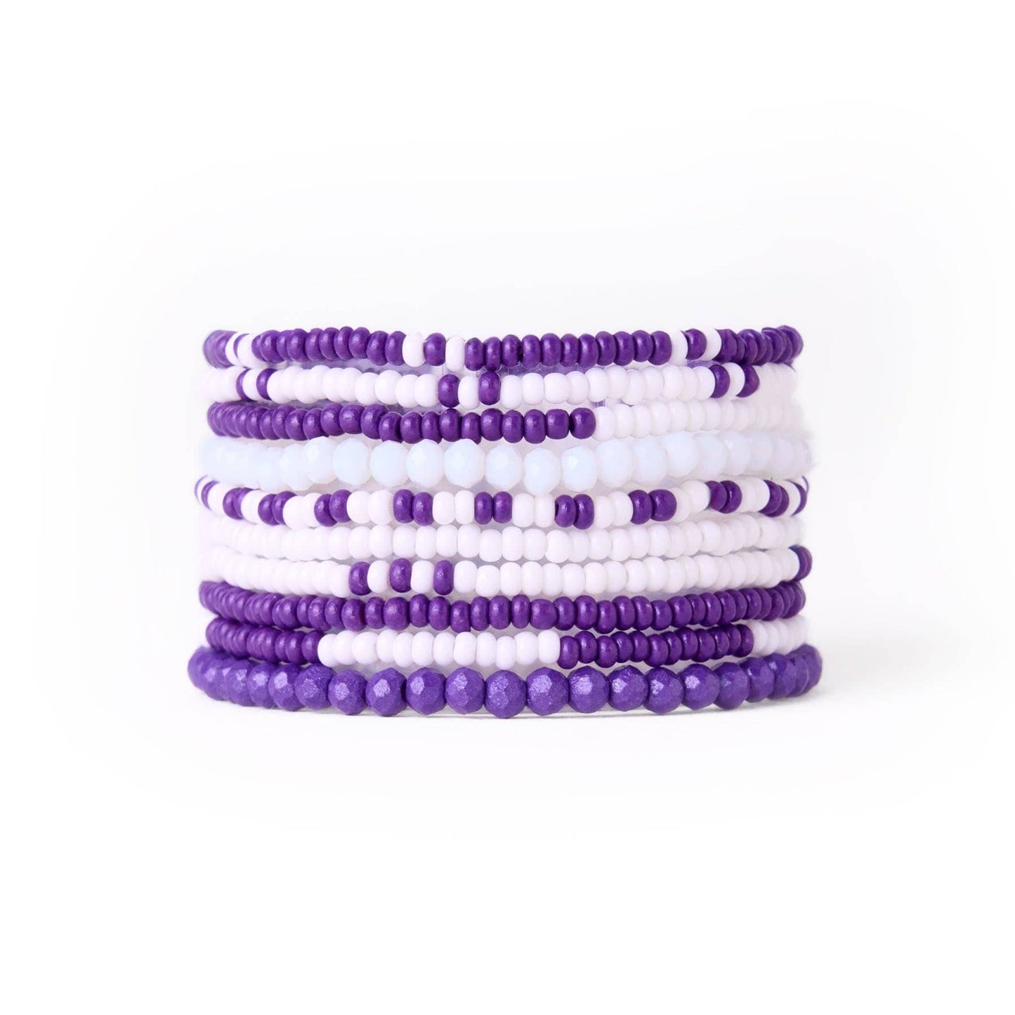 Game Day Beaded 10 Strand Stretch Bracelet Set
