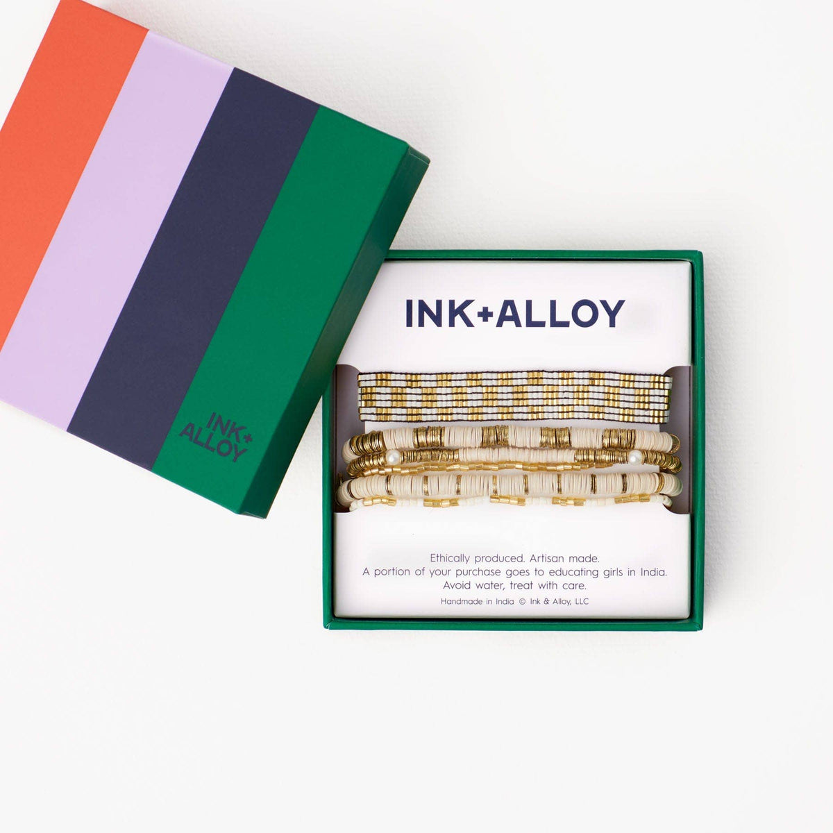 Mixed Bracelet Stack of 6 Gold Digger