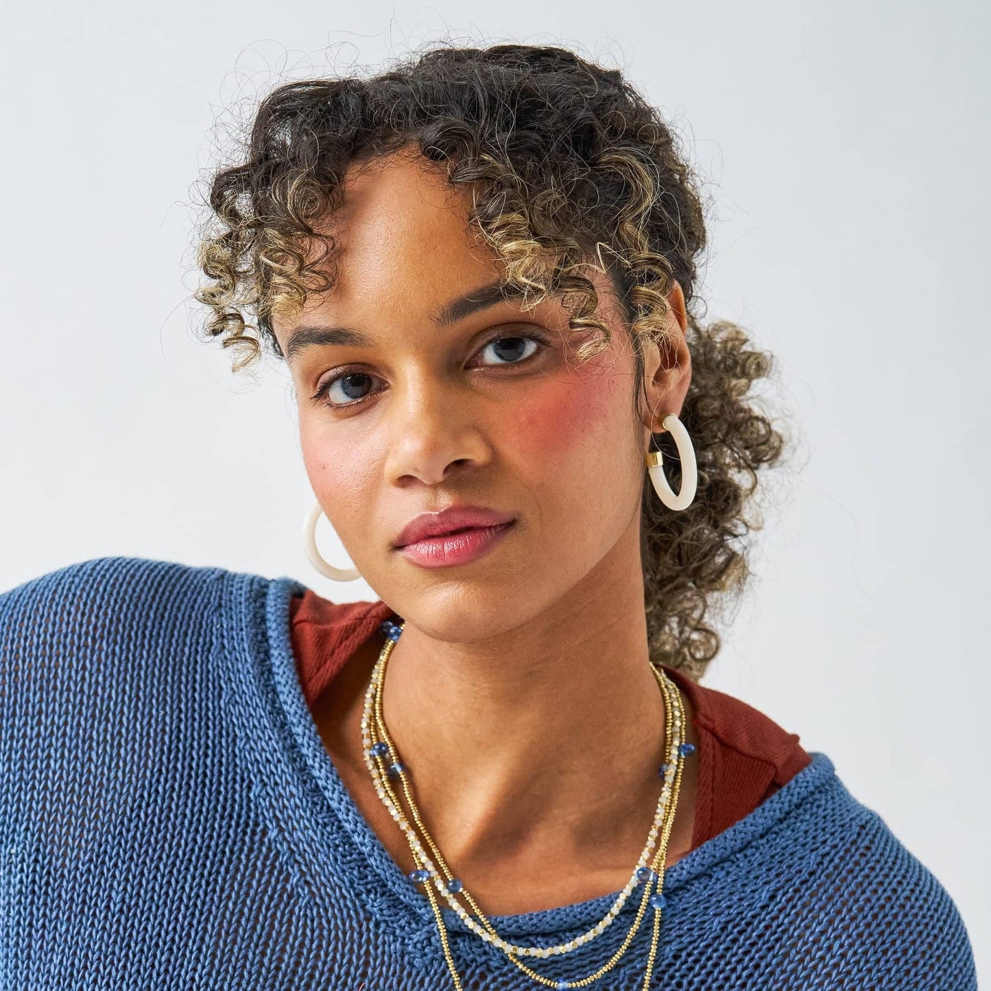 Winona Shiny Resin Hoop Earrings