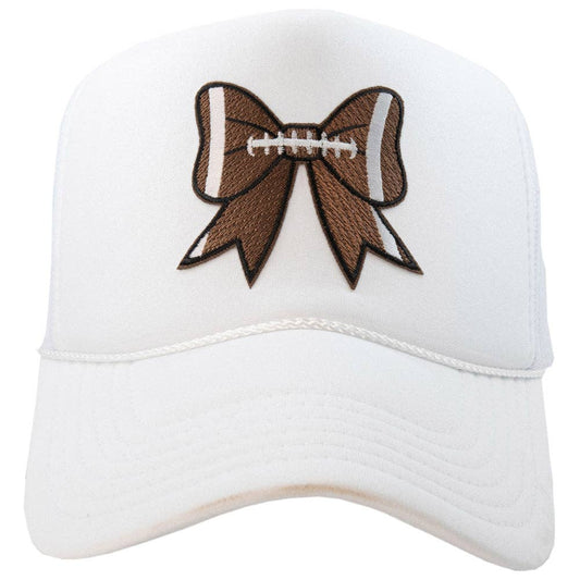 Football Bow Coquette Patch Trucker Hat