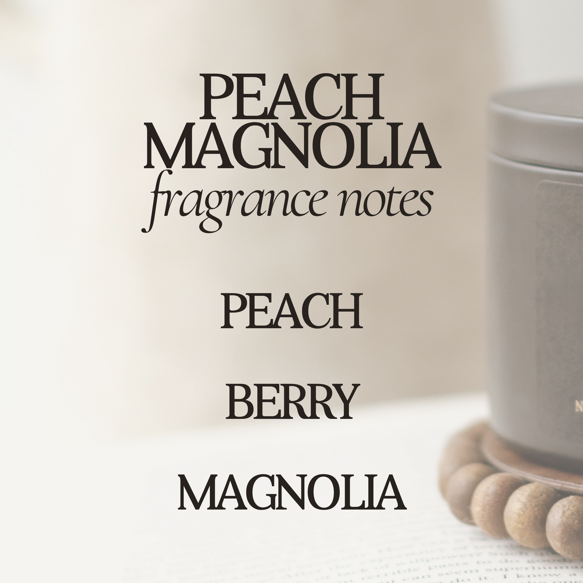 Peach Magnolia 12 oz Soy Candle