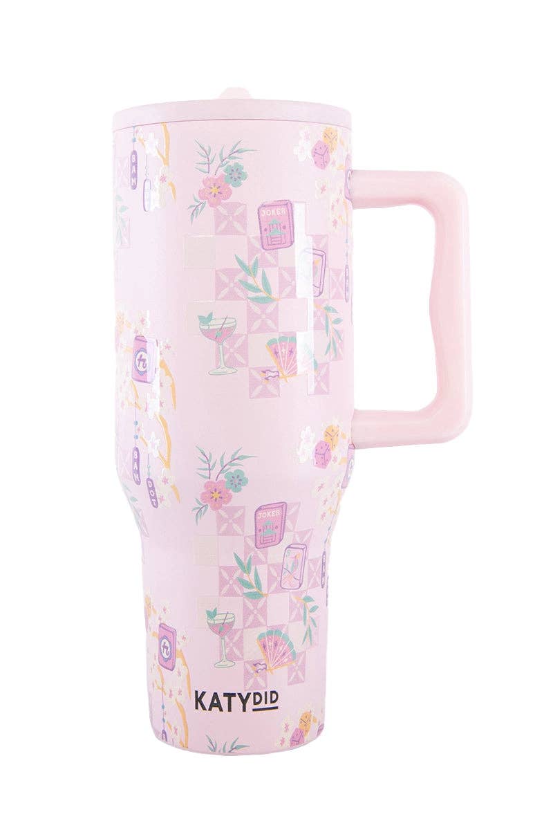 Mahjong Pieces Flip Top Tumbler Cup