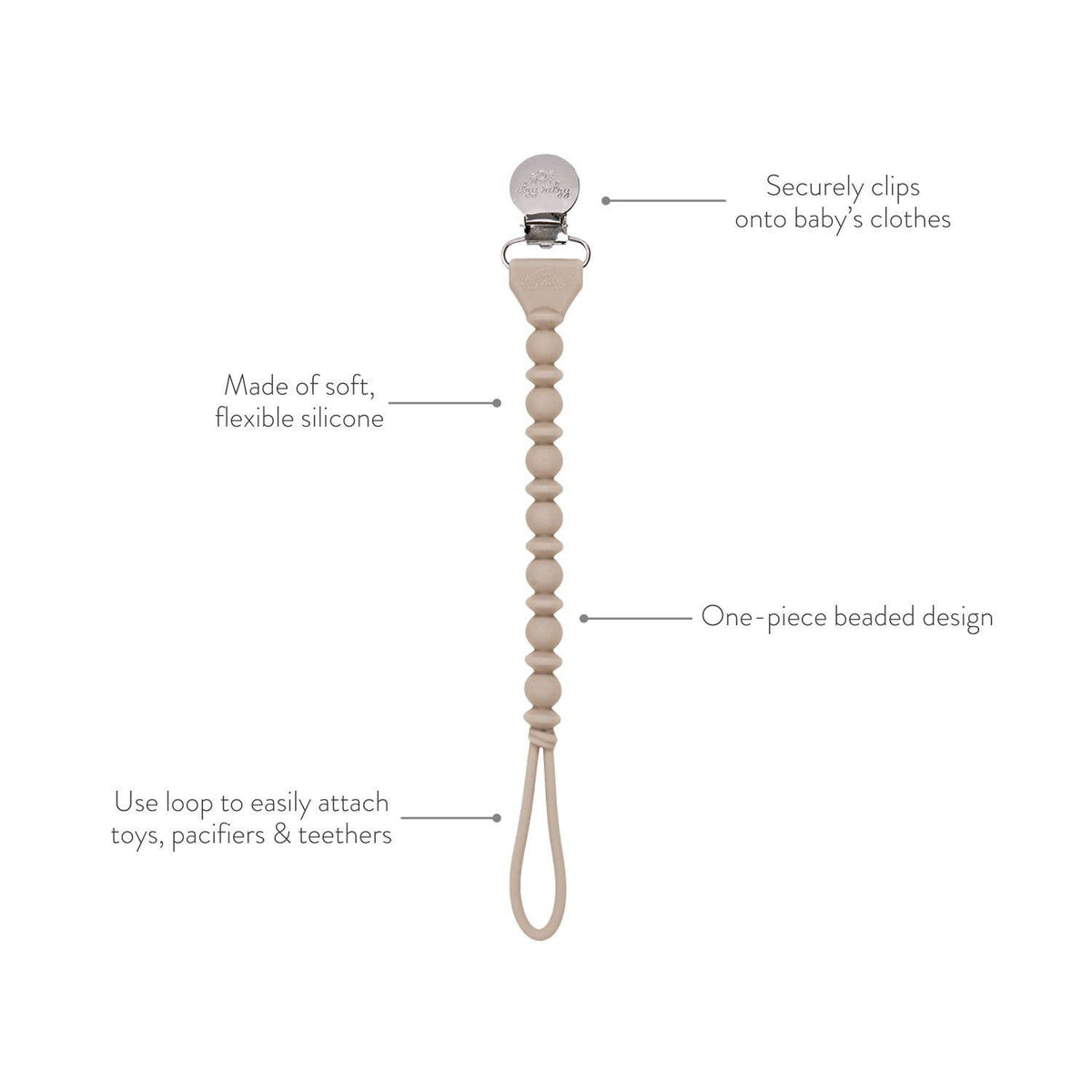 Itzy Paci Strap™ Silicone One-Piece Pacifier Clips