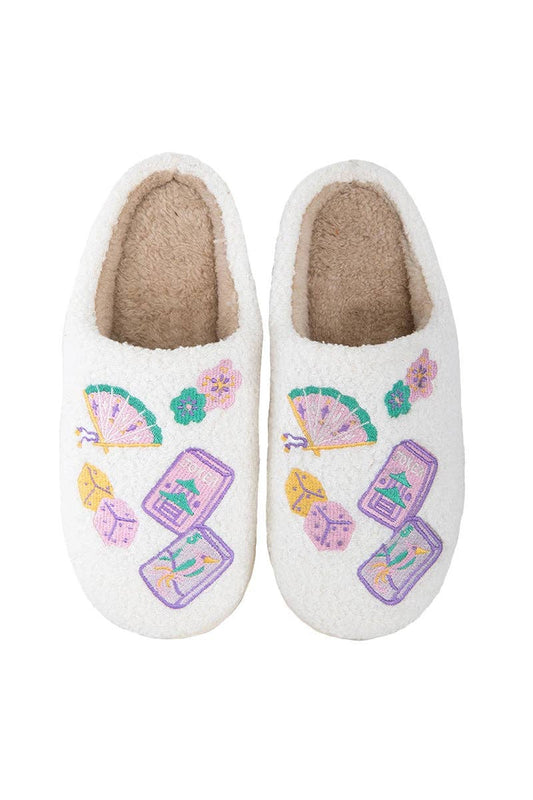 Mahjong Pieces House Slippers