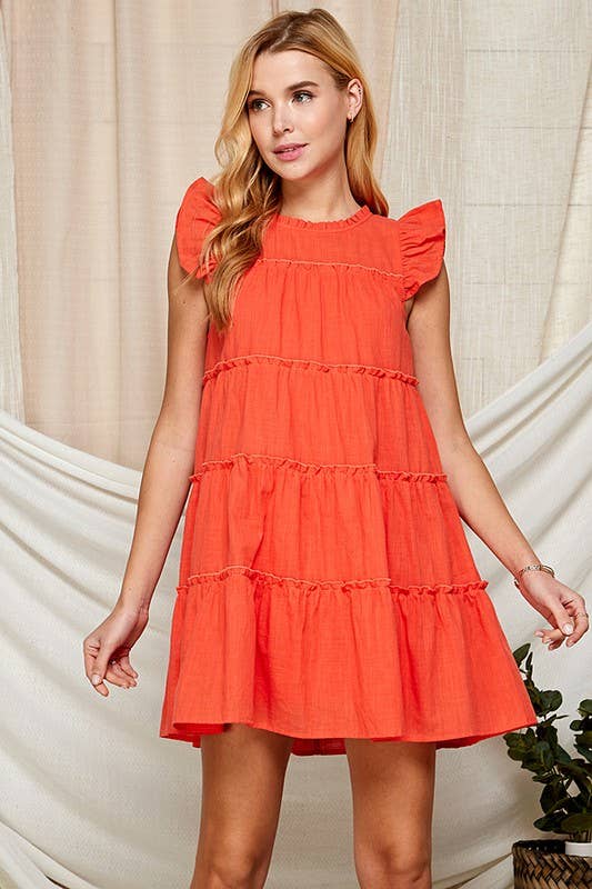 Sleeveless Ruffle Tiered Babydoll Dress 5155IMD