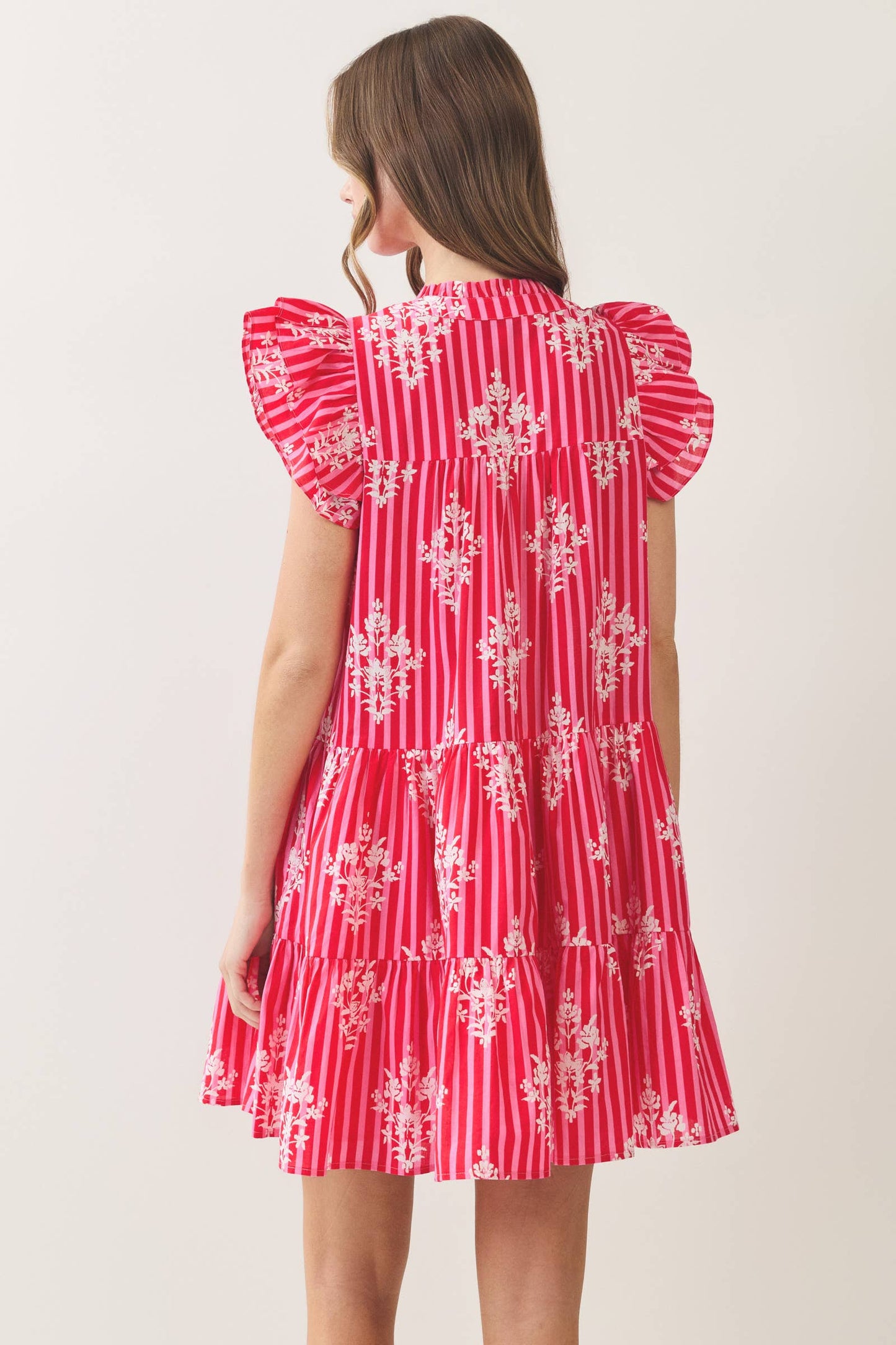 Floral Tiered Babydoll Mini Dress