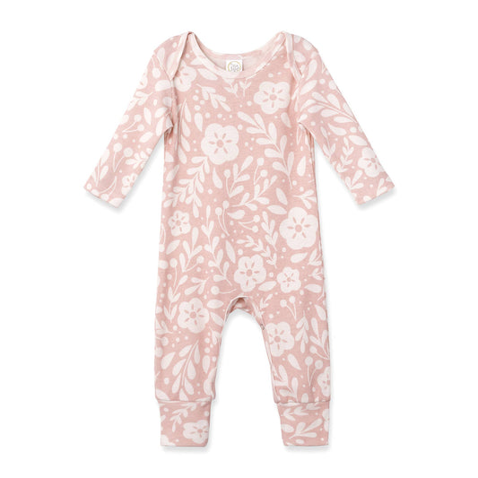 Pretty-In-Pink Floral Baby Romper – Cotton One-Piece