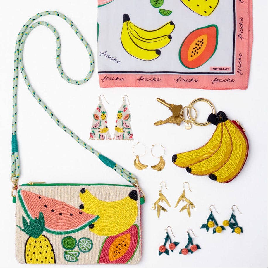 Marisol Birds Of Paradise Dangle Earrings Brass