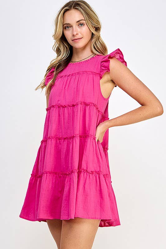 Sleeveless Ruffle Tiered Babydoll Dress 5155IMD