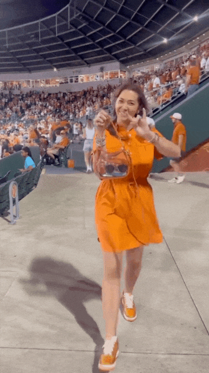 Texas Longhorns Clara Clear Purse – Stadium Bag with Heart Charm