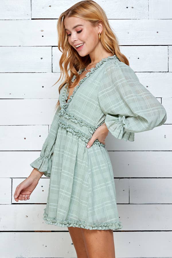 Three quarter sleeve dress - Cream