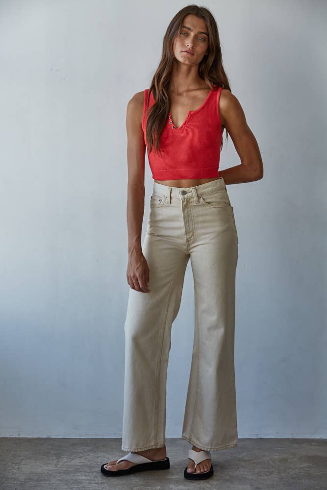 Henley Ribbed Modal Tank