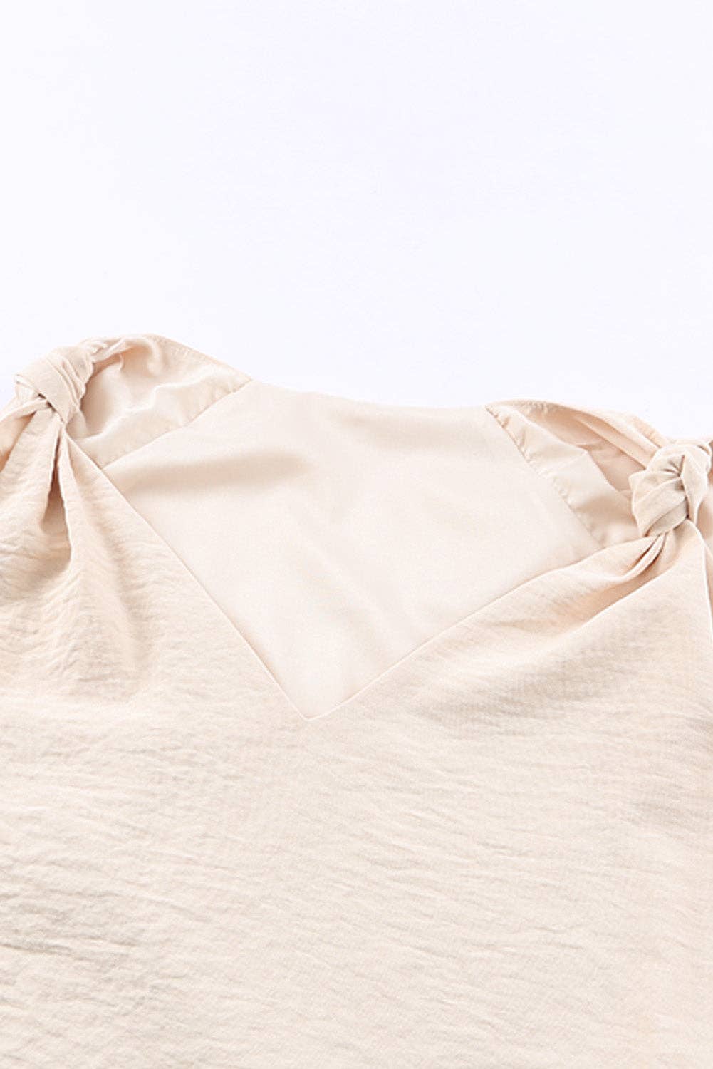 V Neck Knotted Shoulder Vest
